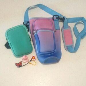 🌞💧🧊40oz Stanley Water bottle accessories carrier, wallet, 3 new straw toppers